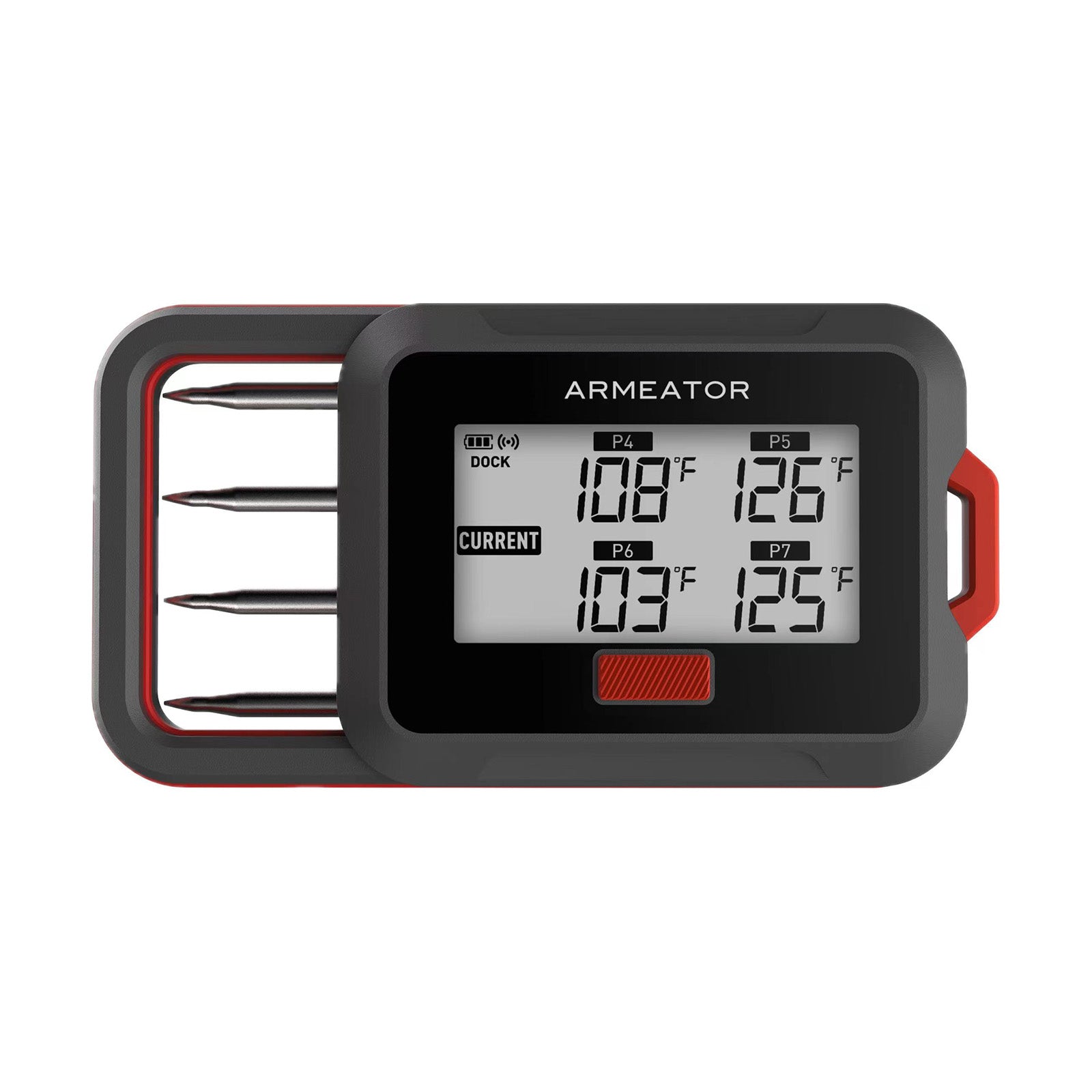 ARMEATOR D4 Wireless Meat Thermometer with 4 Meat Probes