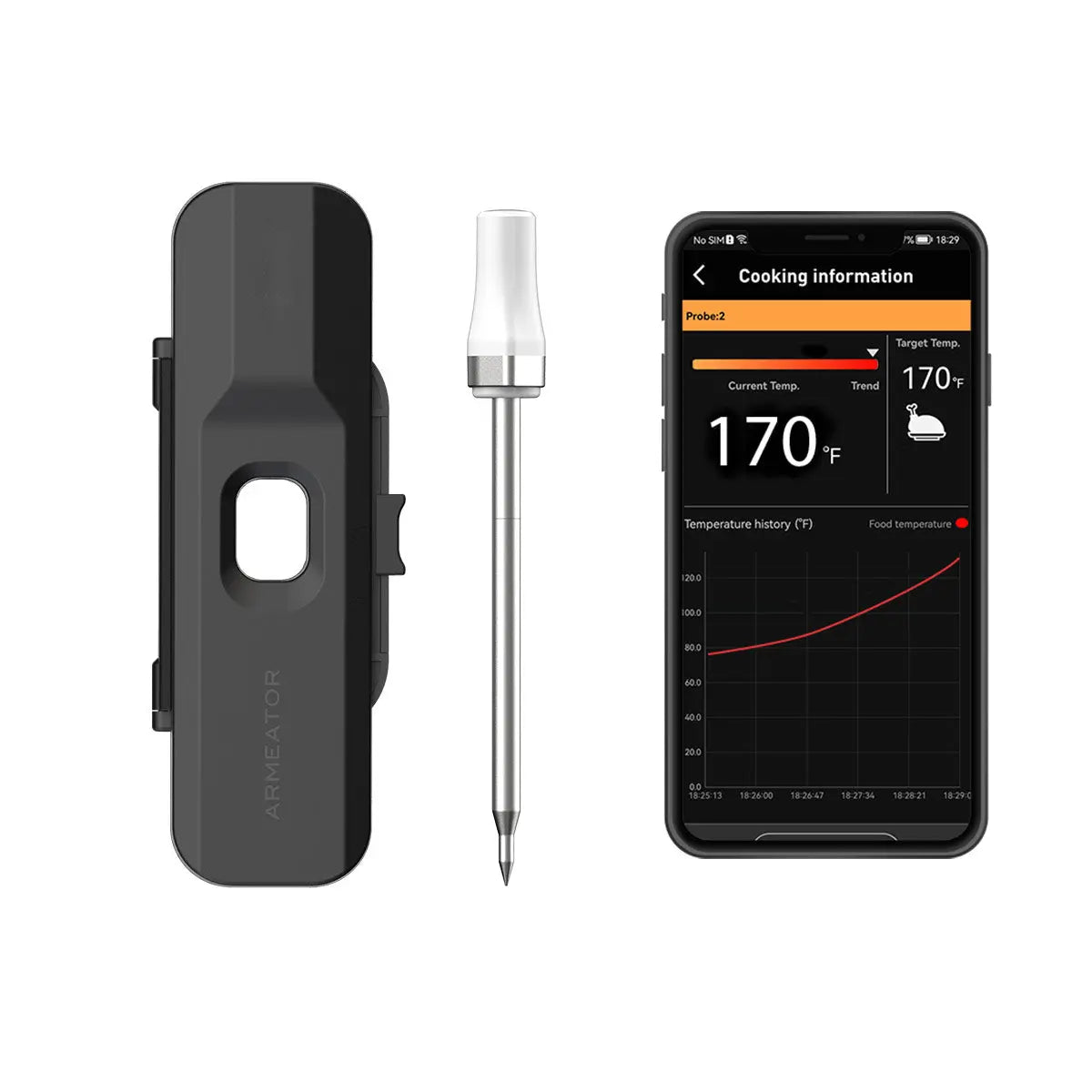 ARMEATOR ONE Smart Bluetooth Wireless Meat Thermometer ARMEATOR
